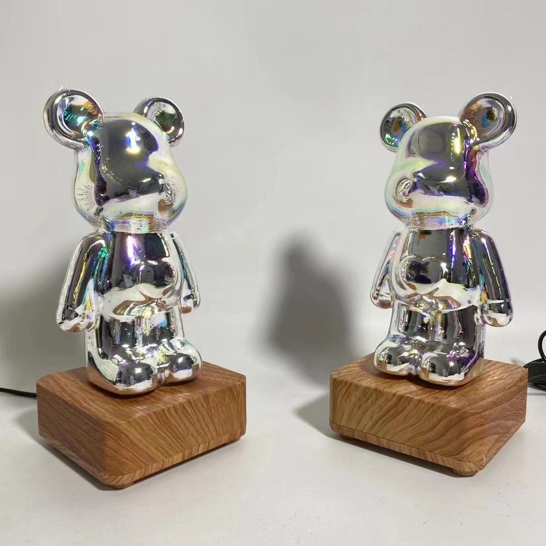 3D Bear Firework Light RGB Atmosphere Dimming Table Night Lamp Projector