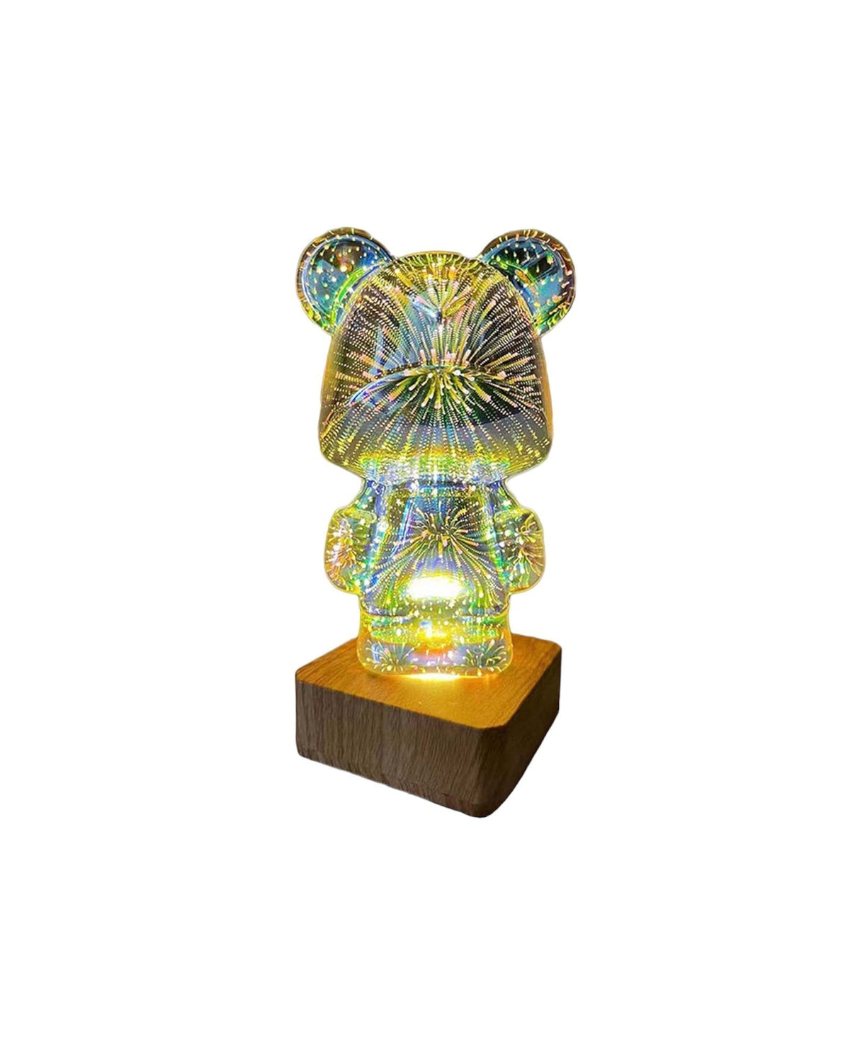 3D Bear Firework Light RGB Atmosphere Dimming Table Night Lamp Projector