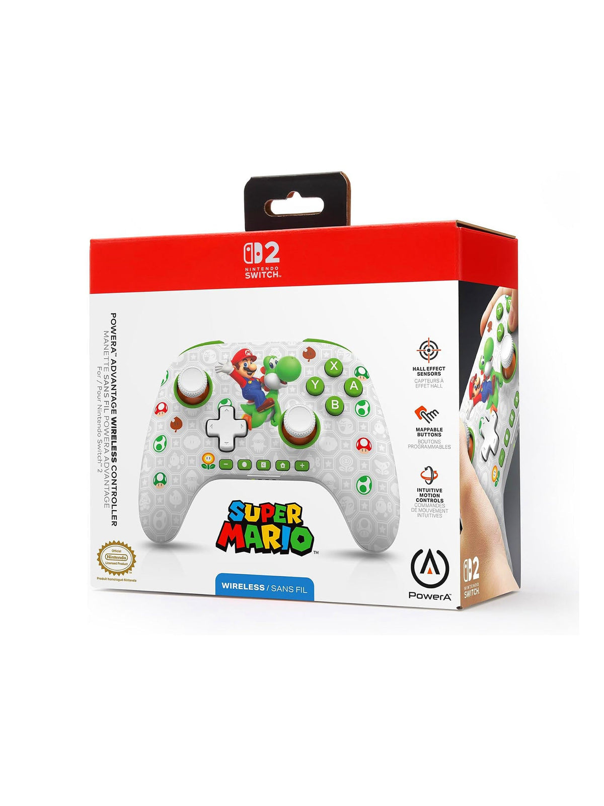 PowerA Advantage Wireless Controller (SW2) - Mario & Yoshi