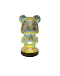 3D Bear Firework Light RGB Atmosphere Dimming Table Night Lamp Projector