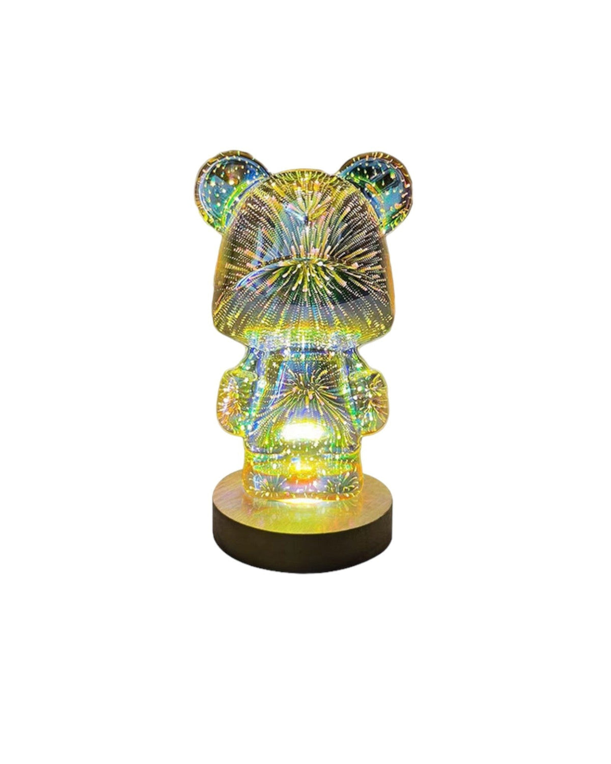 3D Bear Firework Light RGB Atmosphere Dimming Table Night Lamp Projector